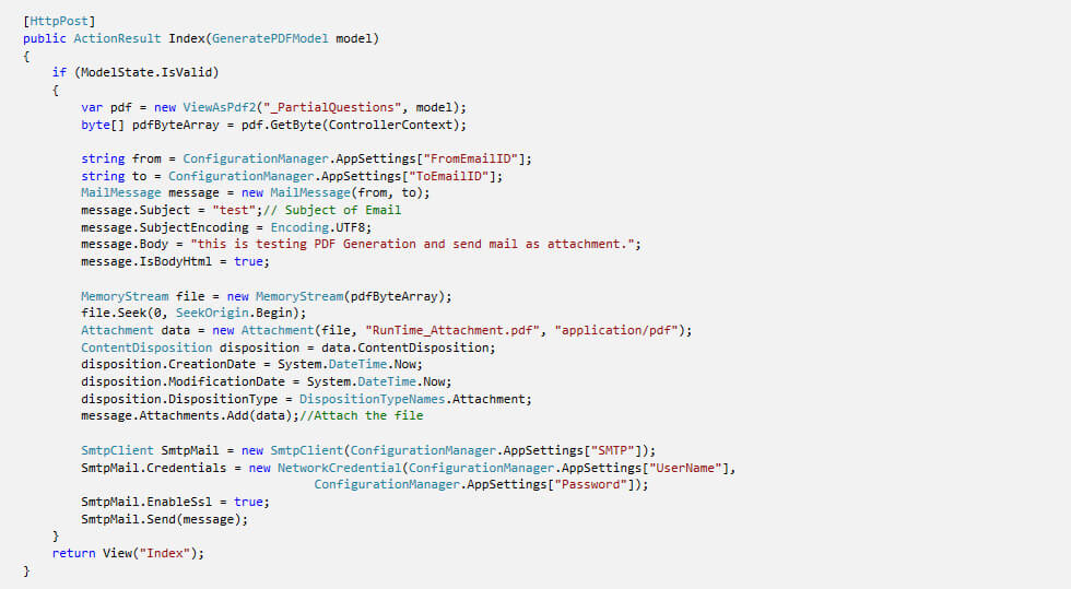 PDF from MVC